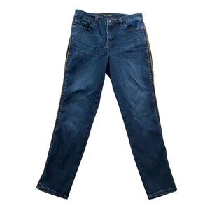 Lee Women Jeans Size 12 Medium Slim Fit Skinny Leg Mid Rise Blue Denim Sculpting